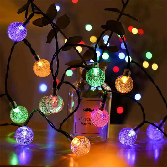 New 14 LED Crystal Bubble Ball String Christmas Fairy Lights